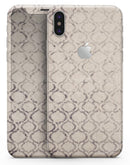 Faded Brown and Tan Oval Pattern - iPhone X Skin-Kit
