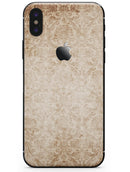 Faded Brown and Yellow Rococo Pattern - iPhone X Skin-Kit