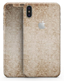 Faded Brown and Yellow Rococo Pattern - iPhone X Skin-Kit