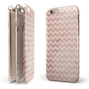 Faded Cocoa and Light Pink Chevron Pattern iPhone 6/6s or 6/6s Plus 2-Piece Hybrid INK-Fuzed Case