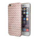 Faded Cocoa and Light Pink Chevron Pattern iPhone 6/6s or 6/6s Plus 2-Piece Hybrid INK-Fuzed Case