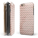 Faded Cocoa and Light Pink Chevron Pattern iPhone 6/6s or 6/6s Plus 2-Piece Hybrid INK-Fuzed Case