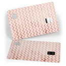 Faded Cocoa and Light Pink Chevron Pattern - Premium Protective Decal Skin-Kit for the Apple Credit Card