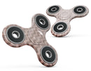Faded Cocoa and Light Pink Chevron Pattern Full-Body Fidget Spinner Skin-Kit
