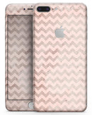 Faded Cocoa and Light Pink Chevron Pattern - Skin-kit for the iPhone 8 or 8 Plus