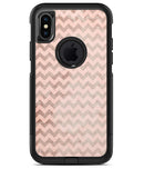 Faded Cocoa and Light Pink Chevron Pattern - iPhone X OtterBox Case & Skin Kits