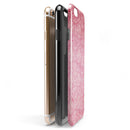 Faded Deep Pink Damask Pattern iPhone 6/6s or 6/6s Plus 2-Piece Hybrid INK-Fuzed Case