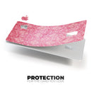 Faded Deep Pink Damask Pattern - Premium Protective Decal Skin-Kit for the Apple Credit Card