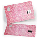 Faded Deep Pink Damask Pattern - Premium Protective Decal Skin-Kit for the Apple Credit Card