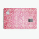Faded Deep Pink Damask Pattern - Premium Protective Decal Skin-Kit for the Apple Credit Card