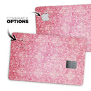 Faded Deep Pink Damask Pattern - Premium Protective Decal Skin-Kit for the Apple Credit Card