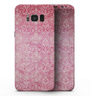 Faded Deep Pink Damask Pattern - Samsung Galaxy S8 Full-Body Skin Kit