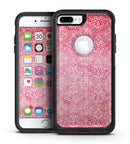 Faded Deep Pink Damask Pattern - iPhone 7 or 7 Plus Commuter Case Skin Kit