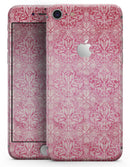 Faded Deep Pink Damask Pattern - Skin-kit for the iPhone 8 or 8 Plus