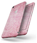 Faded Deep Pink Damask Pattern - Skin-kit for the iPhone 8 or 8 Plus