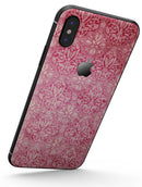 Faded Deep Pink Damask Pattern - iPhone X Skin-Kit