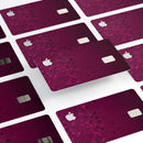 Faded Falling Leaves Of Burgundy - Premium Protective Decal Skin-Kit for the Apple Credit Card