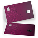 Faded Falling Leaves Of Burgundy - Premium Protective Decal Skin-Kit for the Apple Credit Card