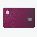 Faded Falling Leaves Of Burgundy - Premium Protective Decal Skin-Kit for the Apple Credit Card