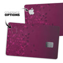 Faded Falling Leaves Of Burgundy - Premium Protective Decal Skin-Kit for the Apple Credit Card
