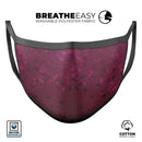 Faded Falling Leaves Of Burgundy - Made in USA Mouth Cover Unisex Anti-Dust Cotton Blend Reusable & Washable Face Mask with Adjustable Sizing for Adult or Child