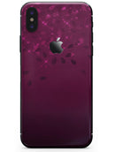 Faded Falling Leaves Of Burgundy - iPhone X Skin-Kit
