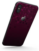 Faded Falling Leaves Of Burgundy - iPhone X Skin-Kit