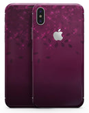 Faded Falling Leaves Of Burgundy - iPhone X Skin-Kit