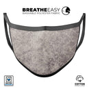 Faded Gray Cauliflower Damask Pattern - Made in USA Mouth Cover Unisex Anti-Dust Cotton Blend Reusable & Washable Face Mask with Adjustable Sizing for Adult or Child