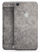 Faded Gray Cauliflower Damask Pattern - Skin-kit for the iPhone 8 or 8 Plus