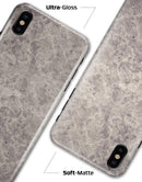 Faded Gray Cauliflower Damask Pattern - iPhone X Clipit Case