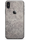 Faded Gray Cauliflower Damask Pattern - iPhone X Skin-Kit