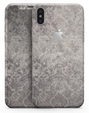 Faded Gray Cauliflower Damask Pattern - iPhone X Skin-Kit