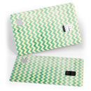 Faded Green Chevron Pattern - Premium Protective Decal Skin-Kit for the Apple Credit Card