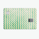 Faded Green Chevron Pattern - Premium Protective Decal Skin-Kit for the Apple Credit Card