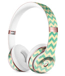 Faded Green Chevron Pattern Full-Body Skin Kit for the Beats by Dre Solo 3 Wireless Headphones