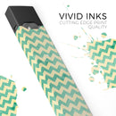Faded Green Chevron Pattern - Premium Decal Protective Skin-Wrap Sticker compatible with the Juul Labs vaping device