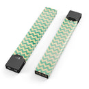 Faded Green Chevron Pattern - Premium Decal Protective Skin-Wrap Sticker compatible with the Juul Labs vaping device
