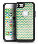 Faded Green Chevron Pattern - iPhone 7 or 8 OtterBox Case & Skin Kits