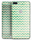 Faded Green Chevron Pattern - Skin-kit for the iPhone 8 or 8 Plus