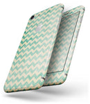 Faded Green Chevron Pattern - Skin-kit for the iPhone 8 or 8 Plus