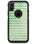 Faded Green Chevron Pattern - iPhone X OtterBox Case & Skin Kits
