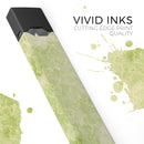 Faded Green Grunge Inflated Damask Pattern - Premium Decal Protective Skin-Wrap Sticker compatible with the Juul Labs vaping device
