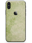 Faded Green Grunge Inflated Damask Pattern - iPhone X Skin-Kit