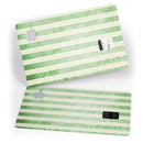 Faded Green Vertical Stripes - Premium Protective Decal Skin-Kit for the Apple Credit Card