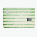 Faded Green Vertical Stripes - Premium Protective Decal Skin-Kit for the Apple Credit Card