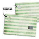 Faded Green Vertical Stripes - Premium Protective Decal Skin-Kit for the Apple Credit Card