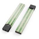 Faded Green Vertical Stripes - Premium Decal Protective Skin-Wrap Sticker compatible with the Juul Labs vaping device
