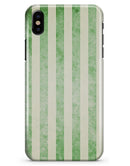 Faded Green Vertical Stripes - iPhone X Clipit Case