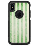 Faded Green Vertical Stripes - iPhone X OtterBox Case & Skin Kits
